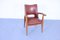Vintage Leather & Wooden Armchair by Gottardi Mario 3
