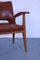 Vintage Leather & Wooden Armchair by Gottardi Mario 4