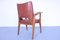Vintage Leather & Wooden Armchair by Gottardi Mario 2