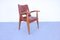 Vintage Leather & Wooden Armchair by Gottardi Mario, Image 1