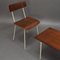 Bedroom Teak Chairs & Table from Auping, 1950s, Set of 3 4