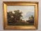 Pintura al óleo de paisaje suizo con marco dorado, década de 1880, Imagen 1