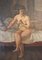 Oil Painting of a Naked Lady Sitting on a Bed by G. L, 1924, Image 3