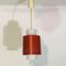 German Red and White Pendant Lamp from Staff Leuchten, 1960s 5