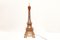 Italian Wooden Tour Eiffel Sculpture with Light, 1960s 1