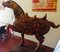 Large Chinese Polychrome Carved Wood Tang Horse 2
