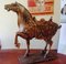 Large Chinese Polychrome Carved Wood Tang Horse 5