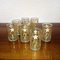 Antique Art Nouveau Gold & Enamel Painted Craquele Tea Glasses, Set of 8 13