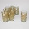 Antique Art Nouveau Gold & Enamel Painted Craquele Tea Glasses, Set of 8 4