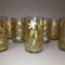Antique Art Nouveau Gold & Enamel Painted Craquele Tea Glasses, Set of 8 6