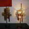 Brutalist Metal and Glass Sconces, 1960s, Set of 2 3