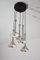 Lámpara colgante italiana de cromo de 5 luces, años 70, Imagen 1