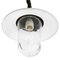 Mid-Century Industrial White Enamel Cast Iron and Clear Glass Sconce, Image 5
