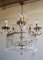 Gilt Iron and Crystal Ceiling Lamp, 1970s 7