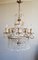 Gilt Iron and Crystal Ceiling Lamp, 1970s 1