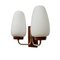 Mid-Century Rosewood and Opaline Glass Sconce 1