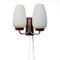 Mid-Century Rosewood and Opaline Glass Sconce 6