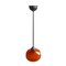 Lampe à Suspension Ajustable Mid-Century Scandinave en Verre Orange 1