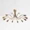 Brass Ceiling Lamp, 1950s, Image 1