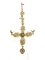 Antique Golden Metal Crucifix, Image 1