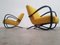 Dark Wood and Yellow Wool Lounge Chair by Jindřich Halabala for Thonet, 1950s 4