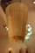 Lámpara de araña con linternas de cristal de Murano dorado, años 90, Imagen 17