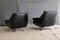 Danish Leather Swivel Lounge Chairs by Werner Langenfeld for ESA Møbler, 1960s, Set of 2, Image 4