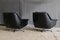 Danish Leather Swivel Lounge Chairs by Werner Langenfeld for ESA Møbler, 1960s, Set of 2, Image 3