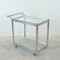 Vintage Steel & Crystal Serving Cart, 1960s 1