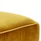 Mid-Century Italian Mustard Velvet Ottoman, 1950s 10