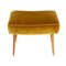 Mid-Century Italian Mustard Velvet Ottoman, 1950s 3