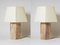 Vintage Travertine & Brass Marine Table Lamps by Dorian Caffot de Fawes, Set of 2, Image 9