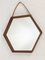 Italian Teak Mirror, 1950s, Image 1