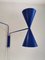 Blaue Pantone Bat Light Lampe mit 2 Armen von Juanma Lizana 9