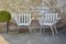 Antique Wrought Iron Garden Chairs, Set of 2 7