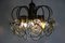 Mid-Century Metal and Glass Ceiling Lamp 6