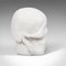 English White Marble Skull Paperweight, 1980s 4