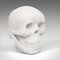 English White Marble Skull Paperweight, 1980s, Image 1