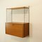 Modular Ash Veneer Bookcase with Top Cabinet by Kajsa & Nils ''Nisse'' Strinning for String, 1960s, Immagine 1