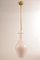 Italian Satin Pink Opaline Glass Ceiling Lamp, 1950s 2