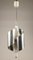 Italian Chromed and Embossed Steel and Ceiling Lamp, 1970s 1