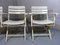 Weiße klappbare Mid-Century Gartenstühle aus Holz, 1960er, 4er Set 7