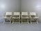 Weiße klappbare Mid-Century Gartenstühle aus Holz, 1960er, 4er Set 6