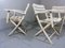 Mid-Century White Wooden Folding Garden Chairs, 1960s, Set of 4 13