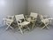 Weiße klappbare Mid-Century Gartenstühle aus Holz, 1960er, 4er Set 2