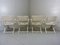 Weiße klappbare Mid-Century Gartenstühle aus Holz, 1960er, 4er Set 14