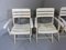 Weiße klappbare Mid-Century Gartenstühle aus Holz, 1960er, 4er Set 8
