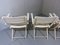 Weiße klappbare Mid-Century Gartenstühle aus Holz, 1960er, 4er Set 18