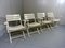 Mid-Century White Wooden Folding Garden Chairs, 1960s, Set of 4 3