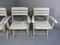 Weiße klappbare Mid-Century Gartenstühle aus Holz, 1960er, 4er Set 9